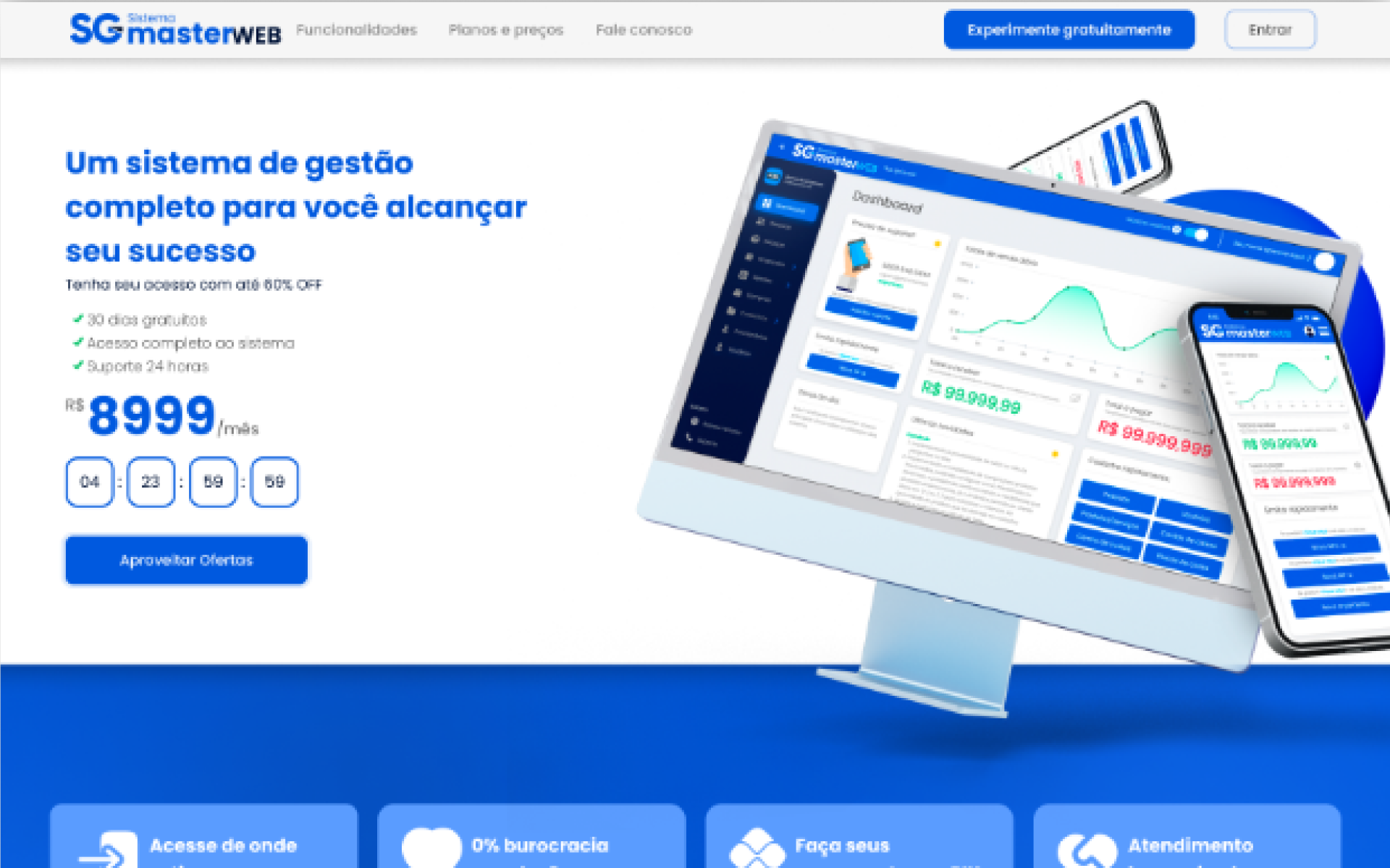 Exemplo de landing page profissional criada para empresas em Portugal