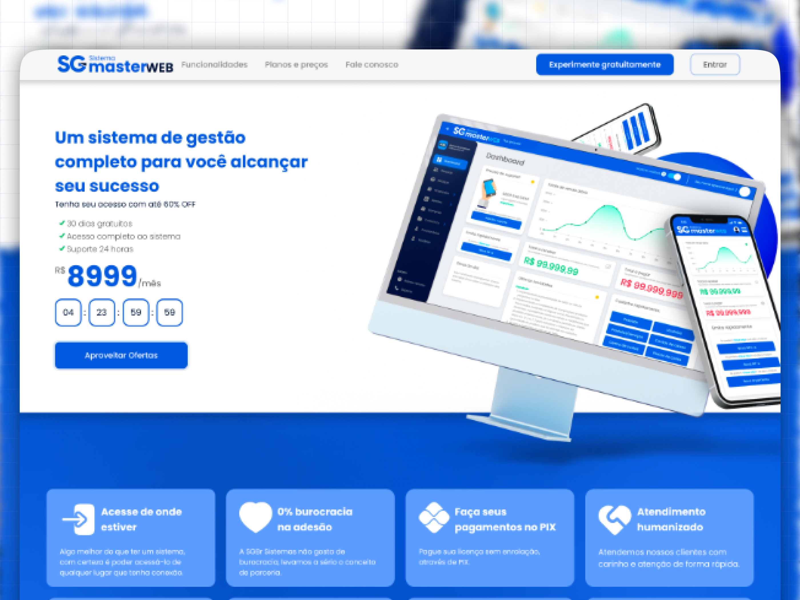 Website Sistema de Gestão - Projeto de Website criado por Wesley Designer